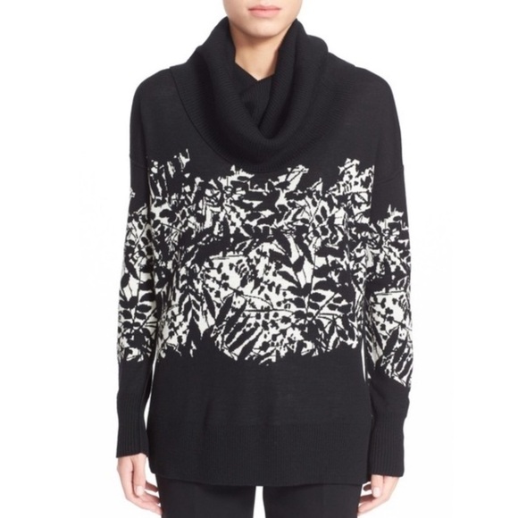 Diane von Furstenberg 'Ahiga' Floral Jacquard Cowl Neck Sweater - Picture 5 of 16
